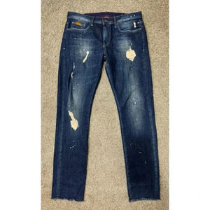ARAMANI EXCHANGE Jeans Men’s 32x32 Straight Slim Leg Paint Splatter Distressed